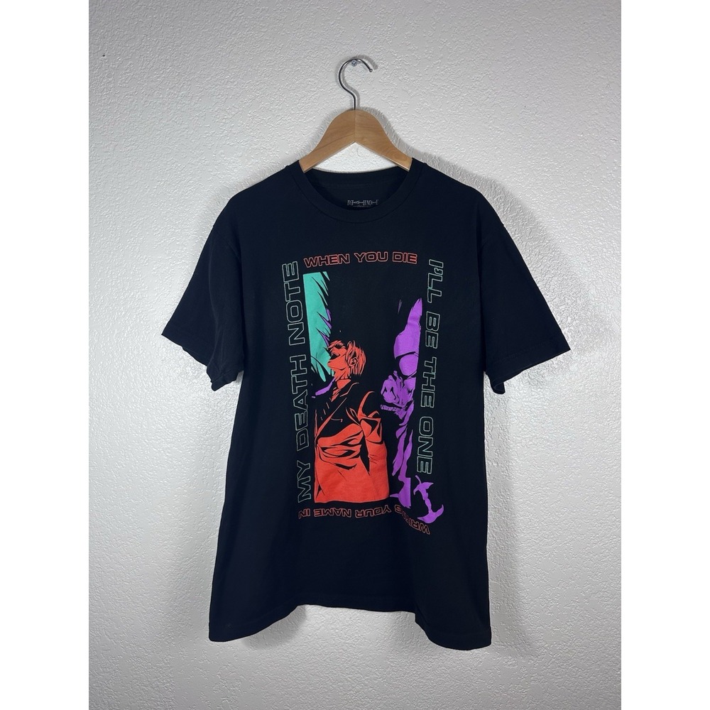 Death Note Anime Graphic T-Shirt Black Size Large